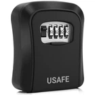 Внешний мини сейф с пластиковым корпусом USafe KS03p для ключей с кодовым замком, Черный