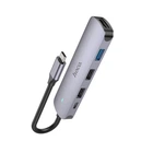 Type-C(PD) HUB HOCO HB27 Type-C multi-function converter(HDTV+USB3.0+USB2.0*2+PD) Metal Grey