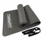 Килимок EasyFit для пілатесу та фітнесу, 180x60 см, товщина 10 мм, NBR, сірий