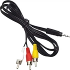 Кабель Atcom 3хRCA - 3.5 мм (M/M), 1.8 м, Black пакет (17320)