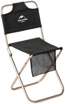 Складной лёгкий алюминиевый стул Naturehike MZ01 NH18M001-Z для кемпинга, рыбалки Black
