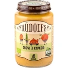 Детское пюре Rudolfs Овощи с курицей с 8 месяцев 190 г (4751017940549)
