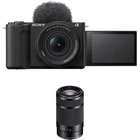 Беззеркальный фотоаппарат Sony ZV-E10 II + 16-50mm + 55-210mm Black (ZV-E10M2)