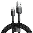 Кабель Baseus Cafule Cable USB For Type-C 3A 2m Gray+Black