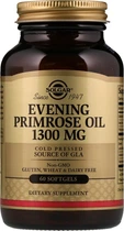 Жирні кислоти Solgar Evening Primrose Oil Олія примули вечірньої 1300 мг 60 капсул (033984010574)