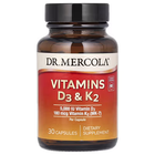 Витамины D3 и K2 Dr. Mercola Vitamins D3 & K2 5000 МЕ / 180 мкг 30 капсул (Stuff-029)