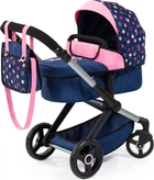 Коляска для ляльки глибока Bayer XEO 70 см Blue/Pink 17016AA (4003336170160)