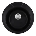 Гранітна мийка для кухні Haiba HB8301-G226 490x490 урізна, кругла, чорна (HB0971)