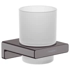 Склянка підвісна Hansgrohe AddStoris, Brushed Black/скло (41749340)