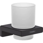 Склянка Hansgrohe AddStoris 41749670 з тримачем чорний матовий