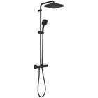 Душова система Grohe Tempesta System 250 Cube 266892431 із термостатом, чорний матовий