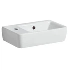 Раковина Geberit Selnova Compact 501.518.00.7 зі скороченим вилітом 40см, отвір для змішувача зліва, білий глянець