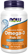 Омега 3 Now Foods Omega-3 100 капсул softgels, жирні кислоти омега-3