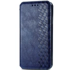 Кожаный чехол-книжка GETMAN Cubic (PU) для Xiaomi Redmi Note 9 / Redmi 10X Синий