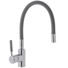 Змішувач для кухні MIXXUS PREMIUM RIO 011 REFL.GRAY з гнучким виливом (Колір нерж+вилив сірий) (MI5816)
