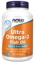 Омега-3 рыбьий жир Now Foods Ultra Omega-3 500 EPA/250 DHA гелевые капсулы 180 шт