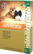Краплі проти паразитів Bayer Advocate для собак до 4 кг
