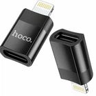 Переходник Lightning Male to Type-C USB 2.0 адаптер Hoco UA17 черный компактный для устройств Apple