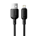 Кабель Baseus Silky Series USB Lightning 2.4A для швидкого заряджання та передавання даних 1 м чорний