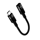 Кабель Hoco U107 Type-C до Lightning адаптер для заряджання та передавання даних 0.1м чорний текстильне обплетення