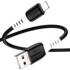 Кабель Hoco X82 iP USB-A to Lightning для заряджання та передавання даних чорний 2 4 A 1 м силіконовий