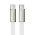 Кабель ACEFAST C24-03, Type-C to Type-C, 60W, 3A, 1.2m, Braided wire, Zinc alloy + TPE connectors, Білий