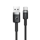 Кабель ACEFAST C22-04, USB to Type-C, 3A, 1.2m, Nylon Braid, Aluminum Alloy + TPE connectors, Black (6974316285144)