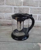 Чайник заварник Ofenbach NB100615L из стекла и пластика со съемным ситечком 1.5 л черный