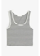 Майка H&M M Белый 1170059_полос