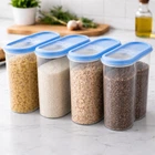 Набор контейнеров для сыпучих продуктов с дозатором 4 шт по 1.7 л, емкости для макарон и круп