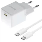 Сетевое зарядное устройство Baseus Palm Fast Charger 20W (1USB-C) + кабель Type-C to Type-C (P10111602) (Moon White) (258382)