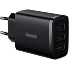 Мережевий зарядний пристрій Baseus Compact Charger 3U 17W 3USB Black (CCXJ020101) [74463]