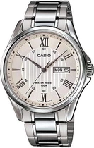 Чоловічий годинник Casio MTP-1384D-7A білий 30 м