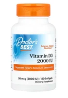 Вітаміни Doctor's Best Vitamin D3 50 мкг 2000 IU 180 капсул