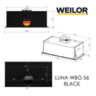 Витяжка повновбудована WEILOR LUNA WBG 56 BLACK