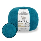 Gazzal Super Kid Mohair, Изумруд №64425 − супер кид мохер, тонкая пряжа для ажурных изделий и паутинок, 25 г/237 м