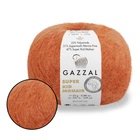 Gazzal Super Kid Mohair, Помаранчевий №64419 - супер кід мохер, тонка пряжа для ажурних виробів і павутинок, 25 г/237 м