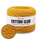 Пряжа трикотажная YarnArt Cotton Club, Темно-желтый №7317 – 100% хлопок, для сумок, корзин, ковриков, одежды (ЯрнАрт Коттон Клаб)