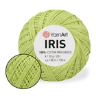 Пряжа YarnArt Iris, Салат №0927, Ярнарт Ірис 100% мерсеризована бавовна, нитки для в'язання гачком і спицями іграшок, купальників, топів