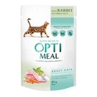 Влажный корм Optimeal Adult Cats Rabbit in Carrot jelly 85 г