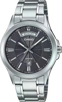 Чоловічий наручний годинник Casio MTP-1381D-8A, кварцовий, сталевий браслет, водозахист 50 м