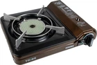 Газовая плита Tribe Ceramic T-HD-0004 Brown керамическая 1-конфорочная для LPG и цангового картриджа, с предохранителем