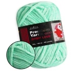 Плюшева пряжа Premium Yarn Baby Love (Бебі Лав) Мятный №345 - плюш для амігурумі, іграшок, маленький моточок 50г/60м