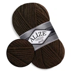 Alize Super Lana Maxi, Коричневый №26 - толстая полушерстяная пряжа 100 г / 100 м, 25% шерсть / 75% акрил, для объемных изделий, СуперЛана Макси