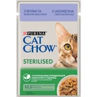 Влажный корм Purina Cat Chow для взрослых стерилизованых кошек с ягненком и зеленой фасолью 85 г