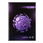 Книга канц. на спіралі А4 80арк # офс. BUROMAX 24452101-07 Sphere, фіолетова /BM.24452101-07/