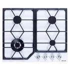 Газовая варочная поверхность для кухни WEILOR GM W 604 WH, белая эмальрованная на 4 конфорки, газ-контроль