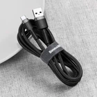 Кабель для быстрой зарядки Baseus Cafule Cable USB for Type-C 3A 1м Серо-Черный (CATKLF-BG1)