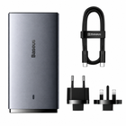 Сетевое зарядное устройство Baseus GaN5 Pro Ultra-Slim 65W Type-C + USB с кабелем Type-C to Type-C 100W Серый/Скорая зарядка бло