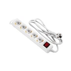 Сетевой удлинитель 2E 5XSchuko з вимикачем,1.5м, white (2E-U05ESM1.5)